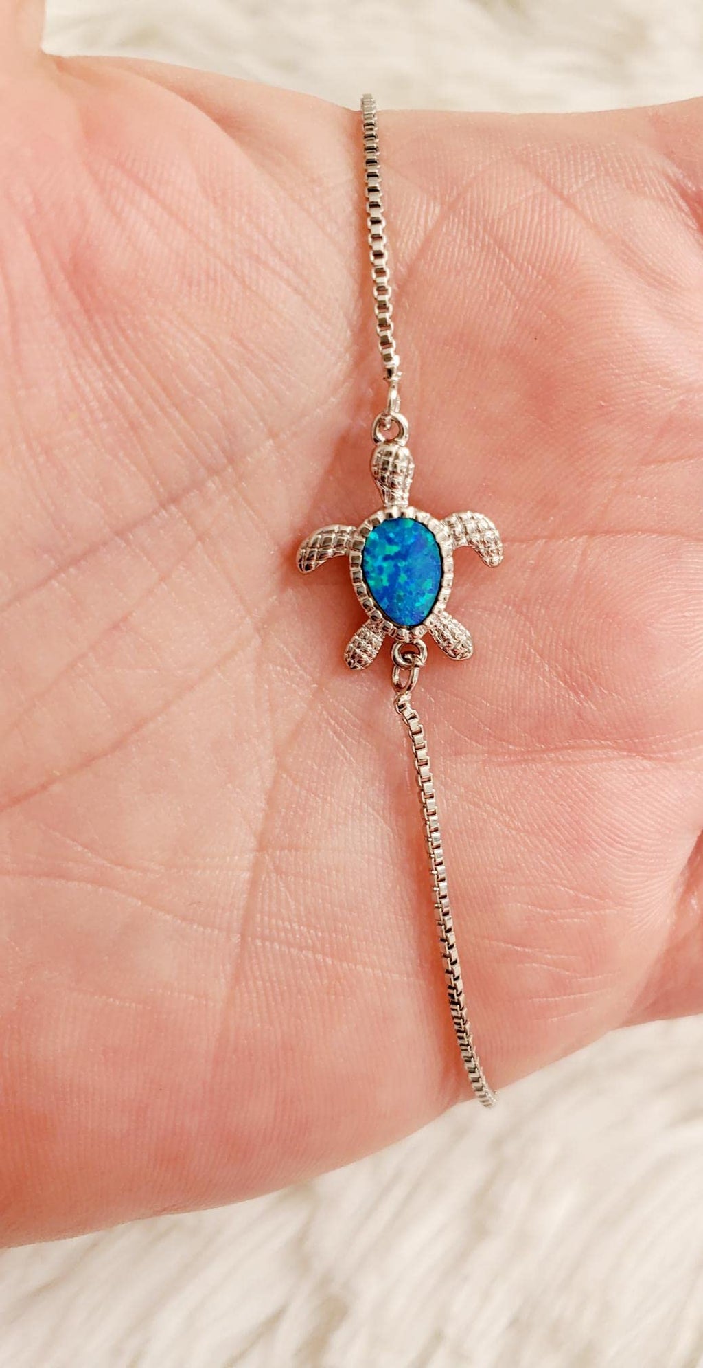 Sea Turtle Bracelet, Nautical Jewelry, Beach Animals, Turtle Charm