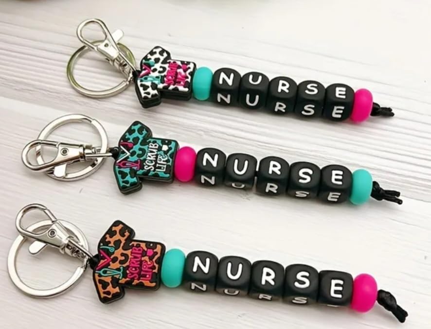 Scrub Life Nurse Keychain – Cute Nurse Gift, Medical Assistant Keychain, Healthcare Worker Accessory