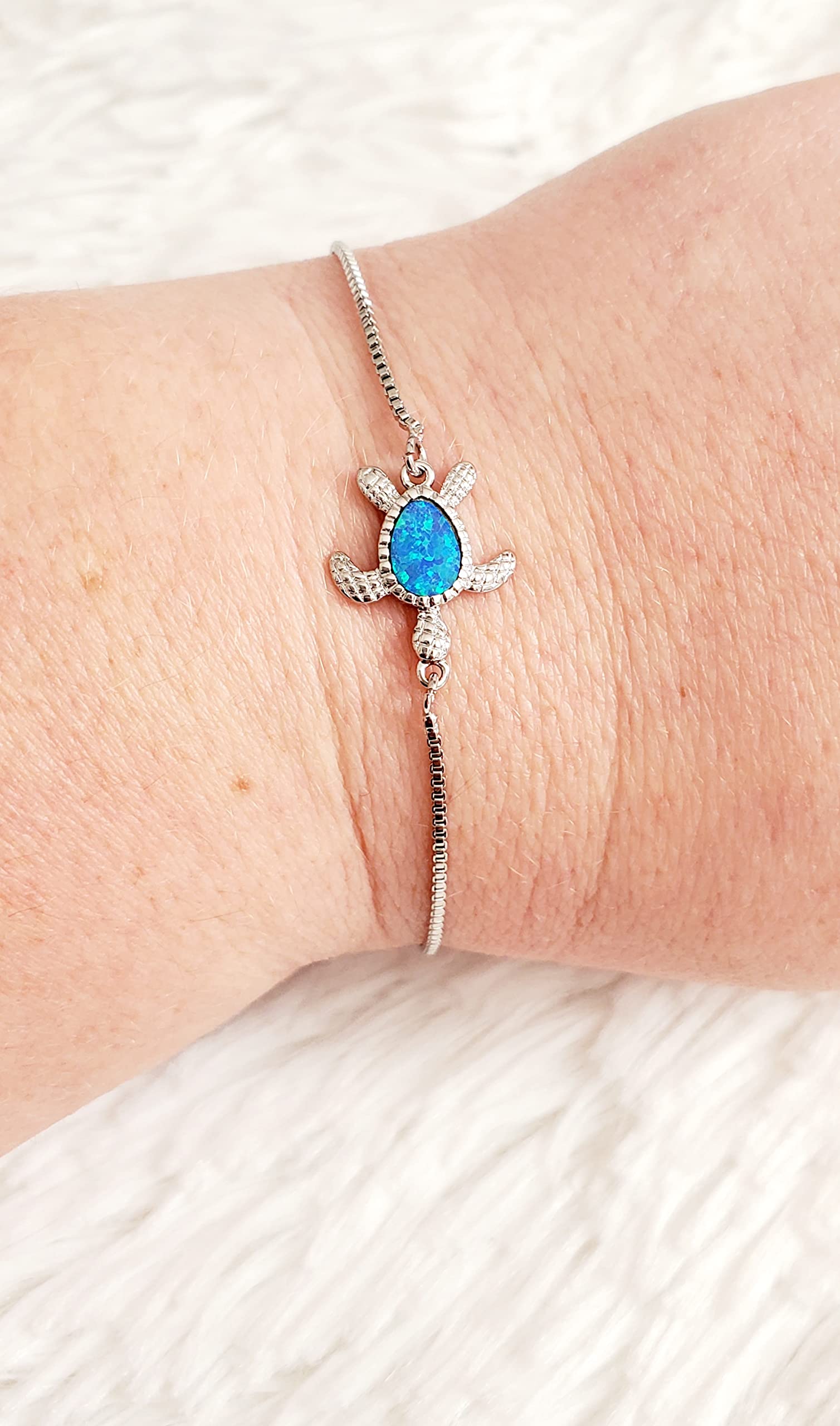 Sea Turtle Bracelet, Nautical Jewelry, Beach Animals, Turtle Charm