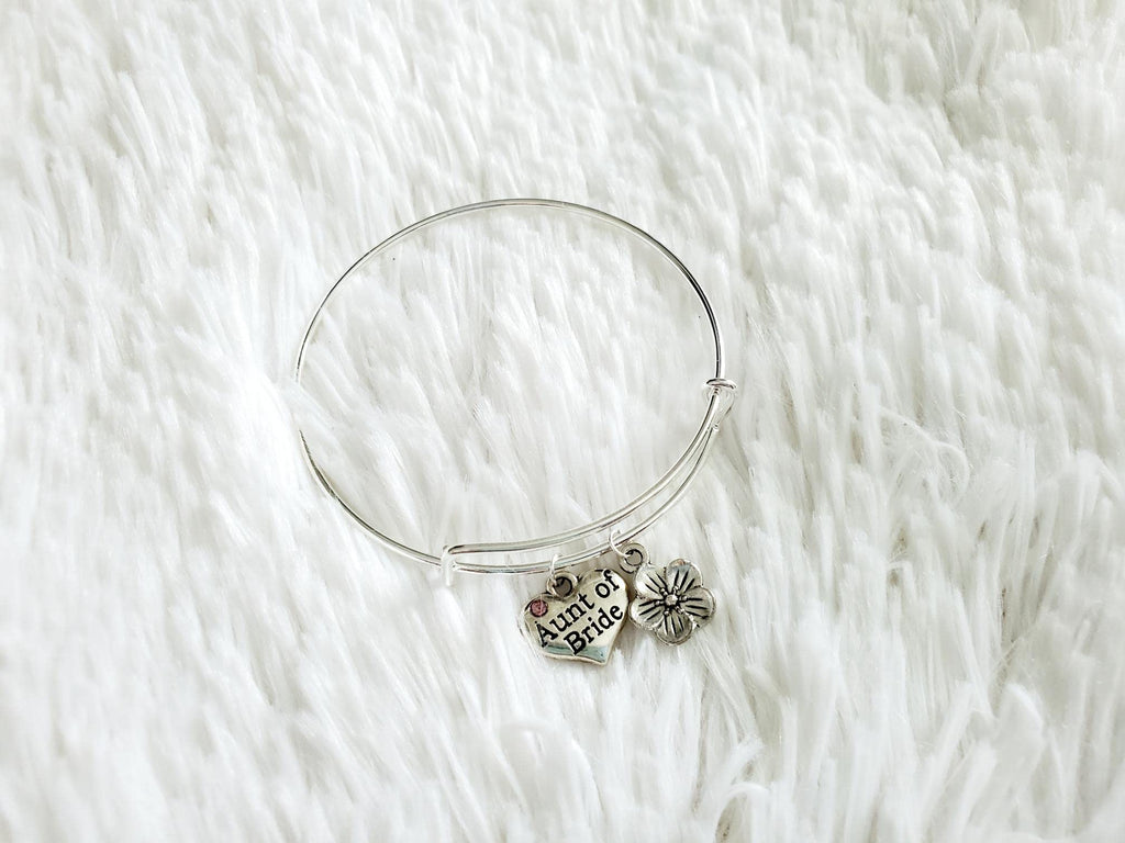 Aunt of the Bride Bracelet, Bridal Shower Gift, Wedding Jewelry