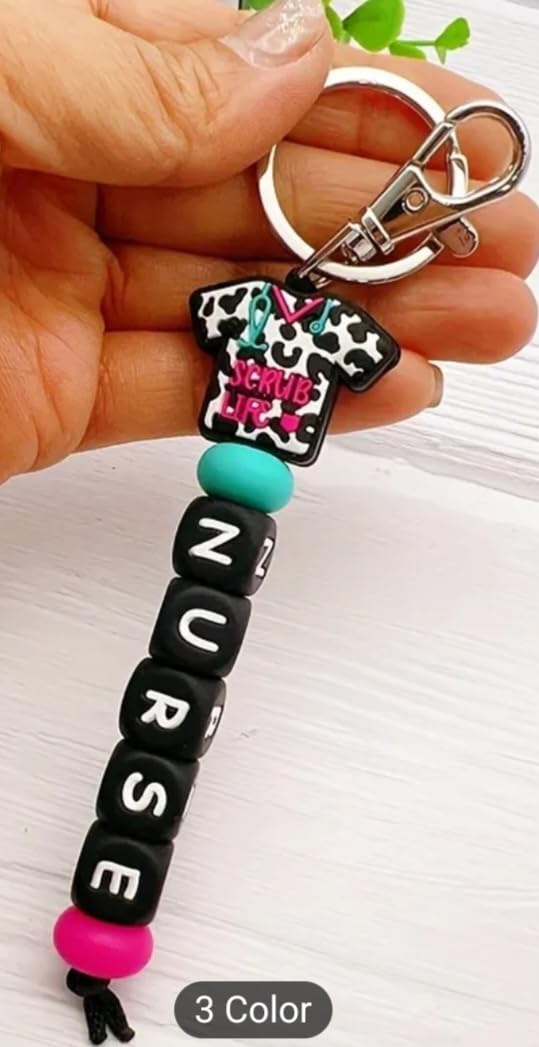 Scrub Life Nurse Keychain – Cute Nurse Gift, Medical Assistant Keychain, Healthcare Worker Accessory