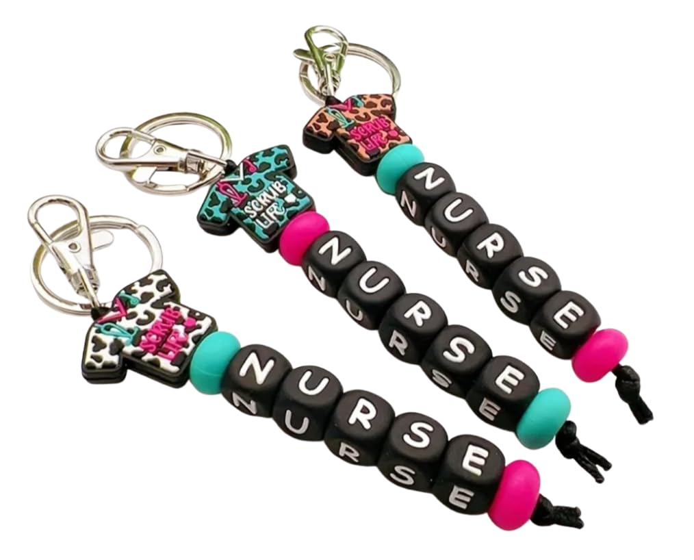 Scrub Life Nurse Keychain – Cute Nurse Gift, Medical Assistant Keychain, Healthcare Worker Accessory