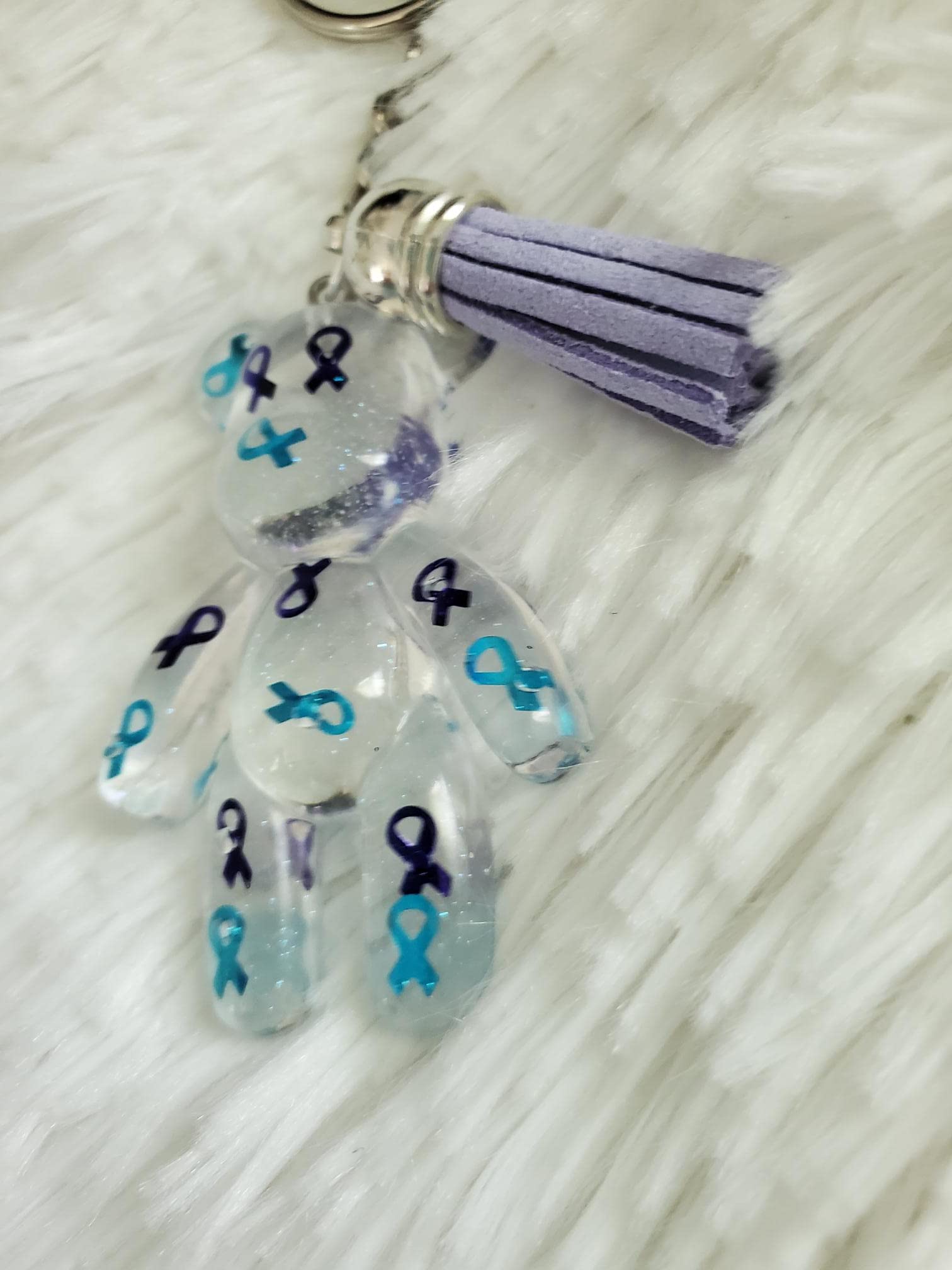 Suicide Awareness Ribbon Bear Keychain, My Story Isn't Over Yet, You are Enough