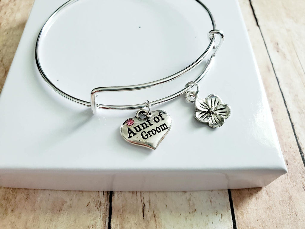 Aunt of the Groom Bracelet, Bridal Shower Gift, Wedding Jewelry