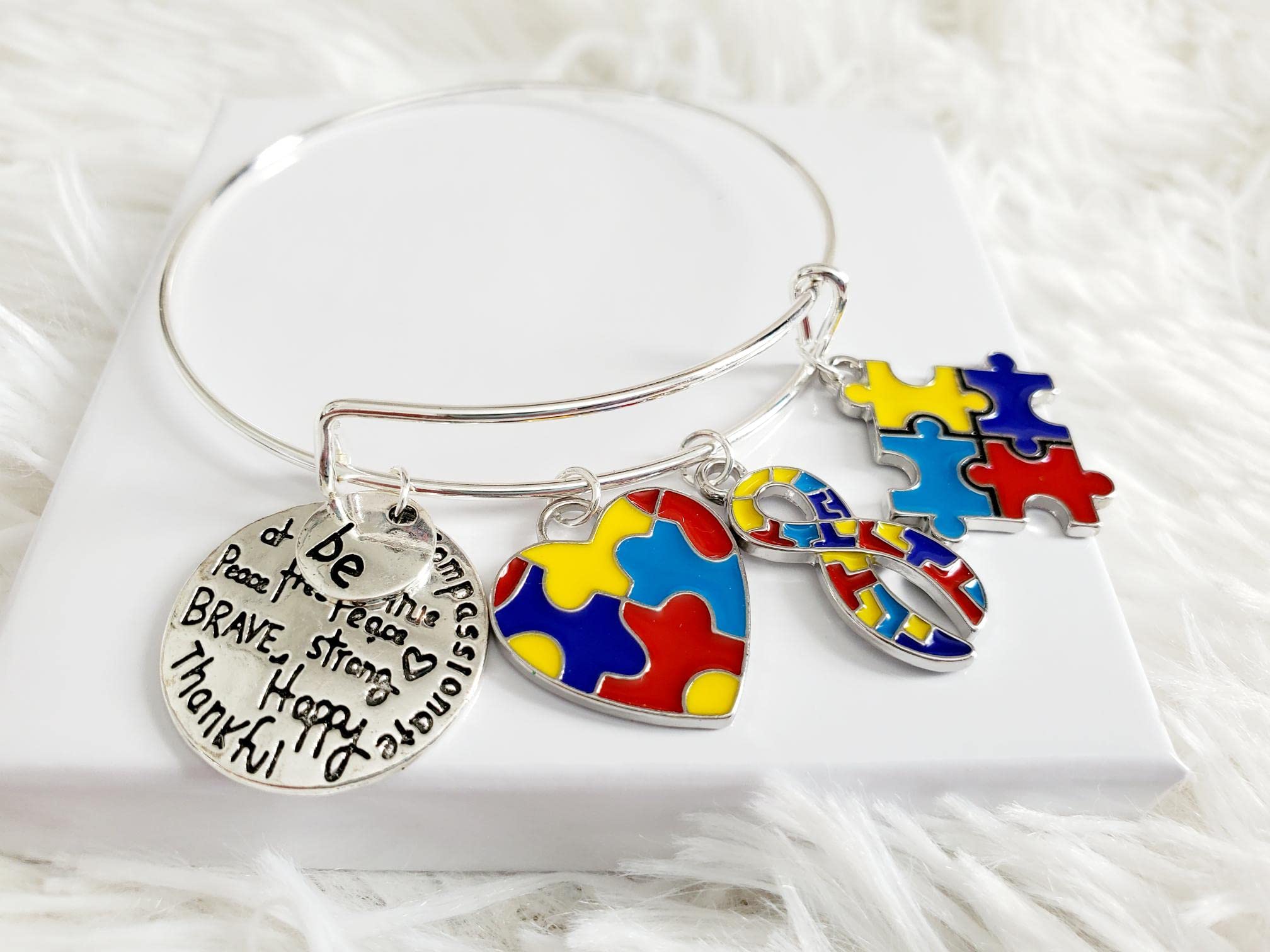 Autism Awareness Bracelet, Autism Acceptance, Different Not Less