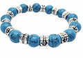 Turquoise Beaded Stretch Bracelet, Tibetan Style Jewelry, Native American Style, Native American Lover, Turquoise Lover, Beaded Bracelet