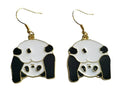 Gold Panda Earrings, Wildlife Jewelry, Cold Weather Bamboo, Bear Accessories