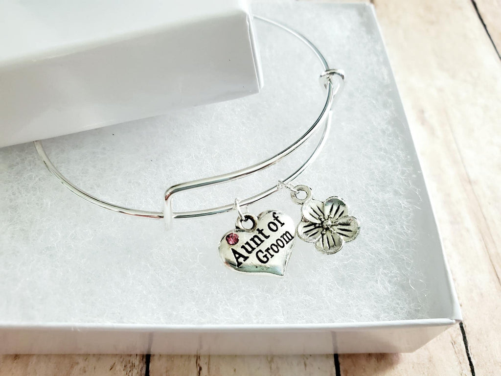 Aunt of the Groom Bracelet, Bridal Shower Gift, Wedding Jewelry