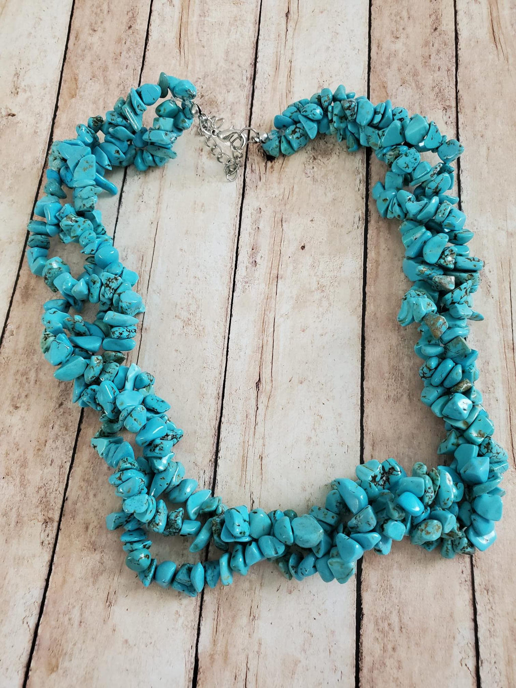 Turquoise Chip Necklace and Bracelet, Western Jewelry Set, Native American Accessories