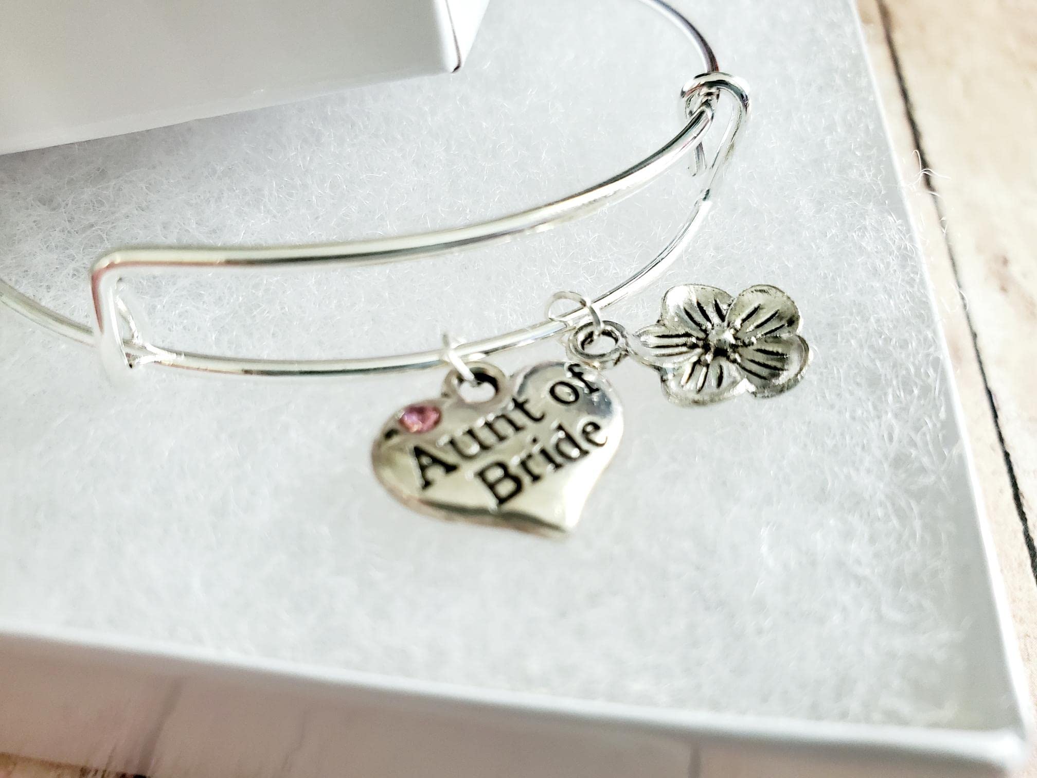 Aunt of the Bride Bracelet, Bridal Shower Gift, Wedding Jewelry