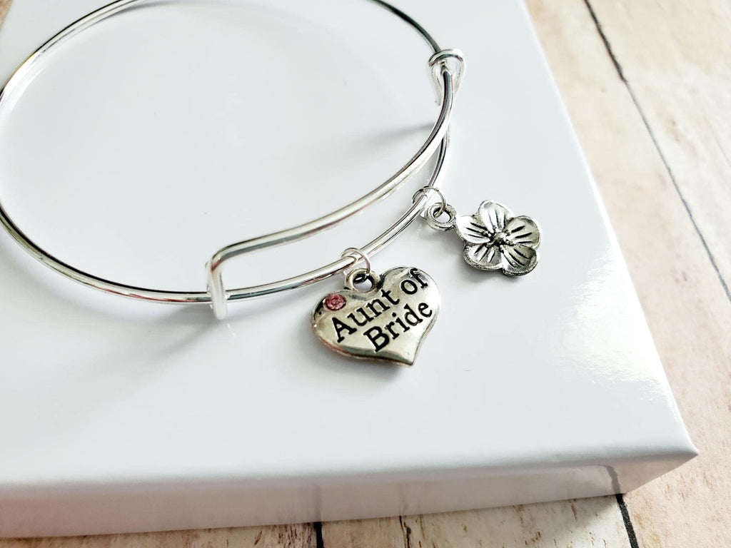 Aunt of the Bride Bracelet, Bridal Shower Gift, Wedding Jewelry