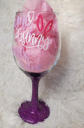 Some Bunny Needs Wine, Easter Stemmed Wine Glass, Easter Wine Glasses, Glittered Wine Glass, Bunny, Wine Lover, Wine Glass for Easter