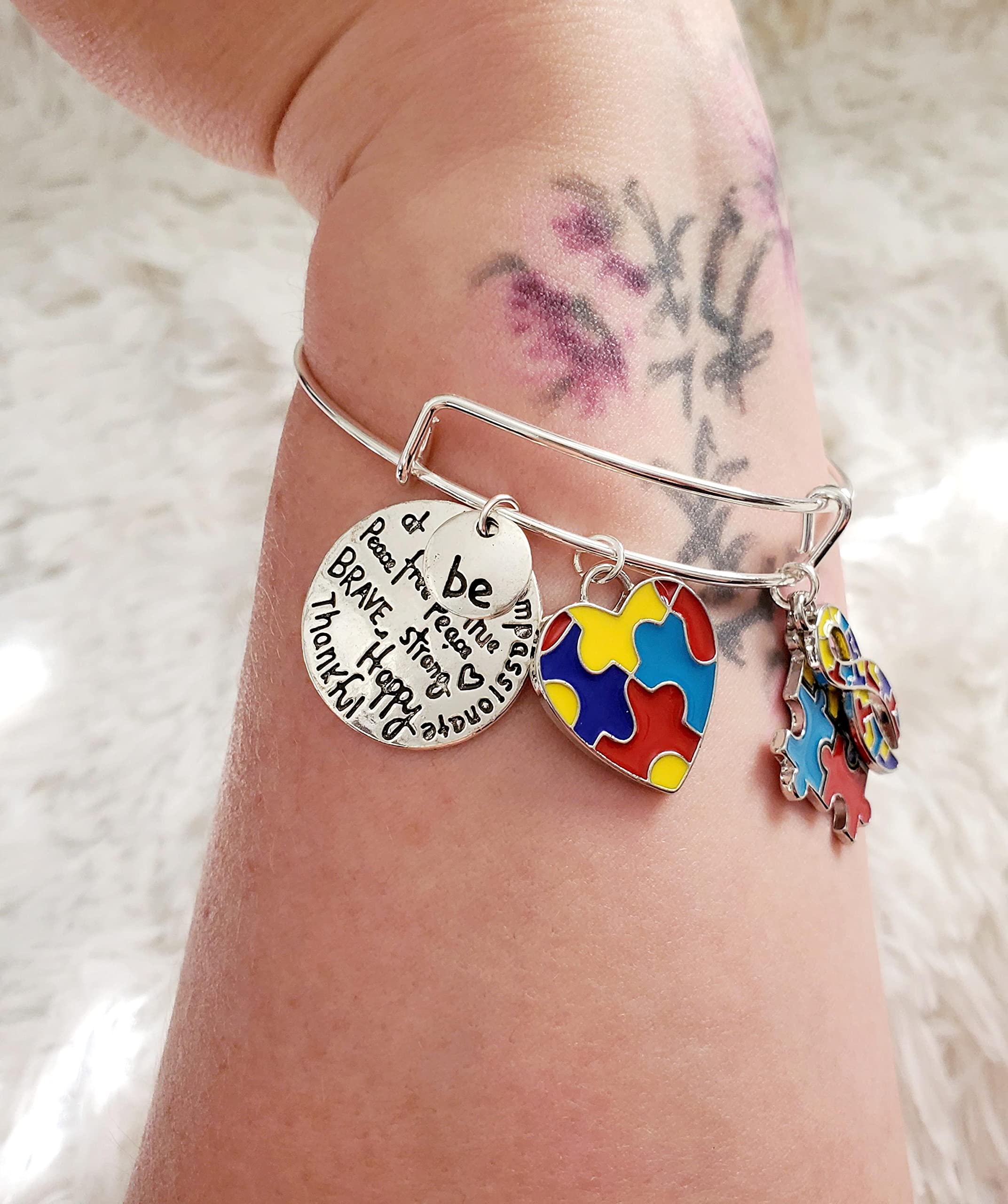 Autism Awareness Bracelet, Autism Acceptance, Different Not Less