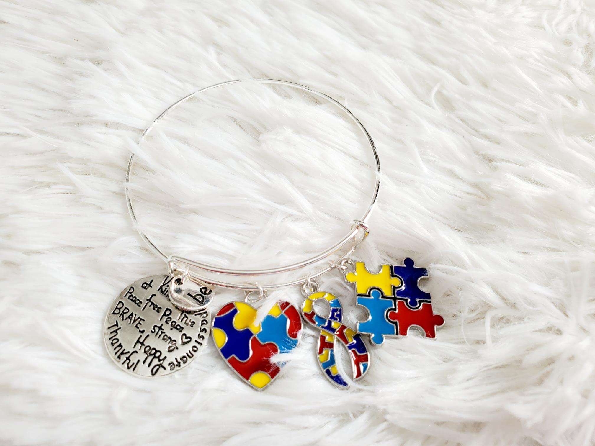Autism Awareness Bracelet, Autism Acceptance, Different Not Less
