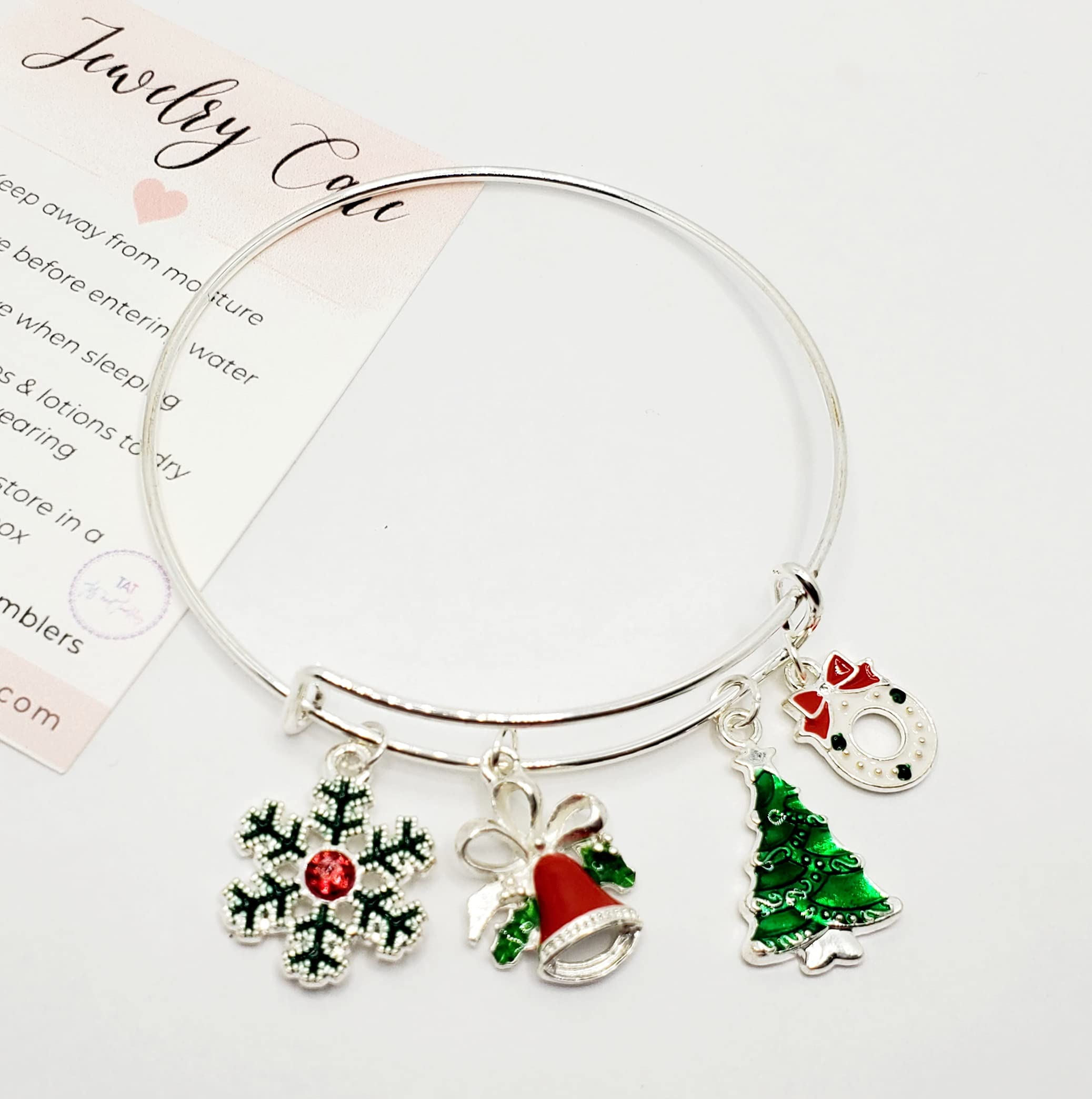 Christmas Charm Bracelet for Women | Silver Holiday Jewelry Gift