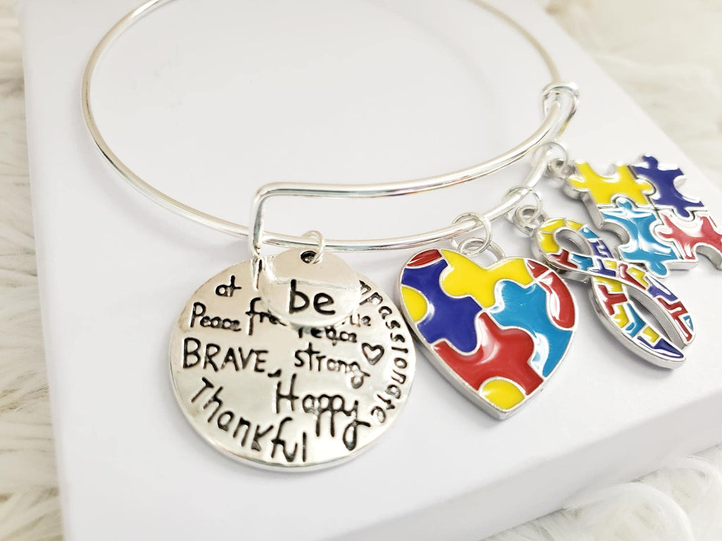 Autism Awareness Bracelet, Autism Acceptance, Different Not Less