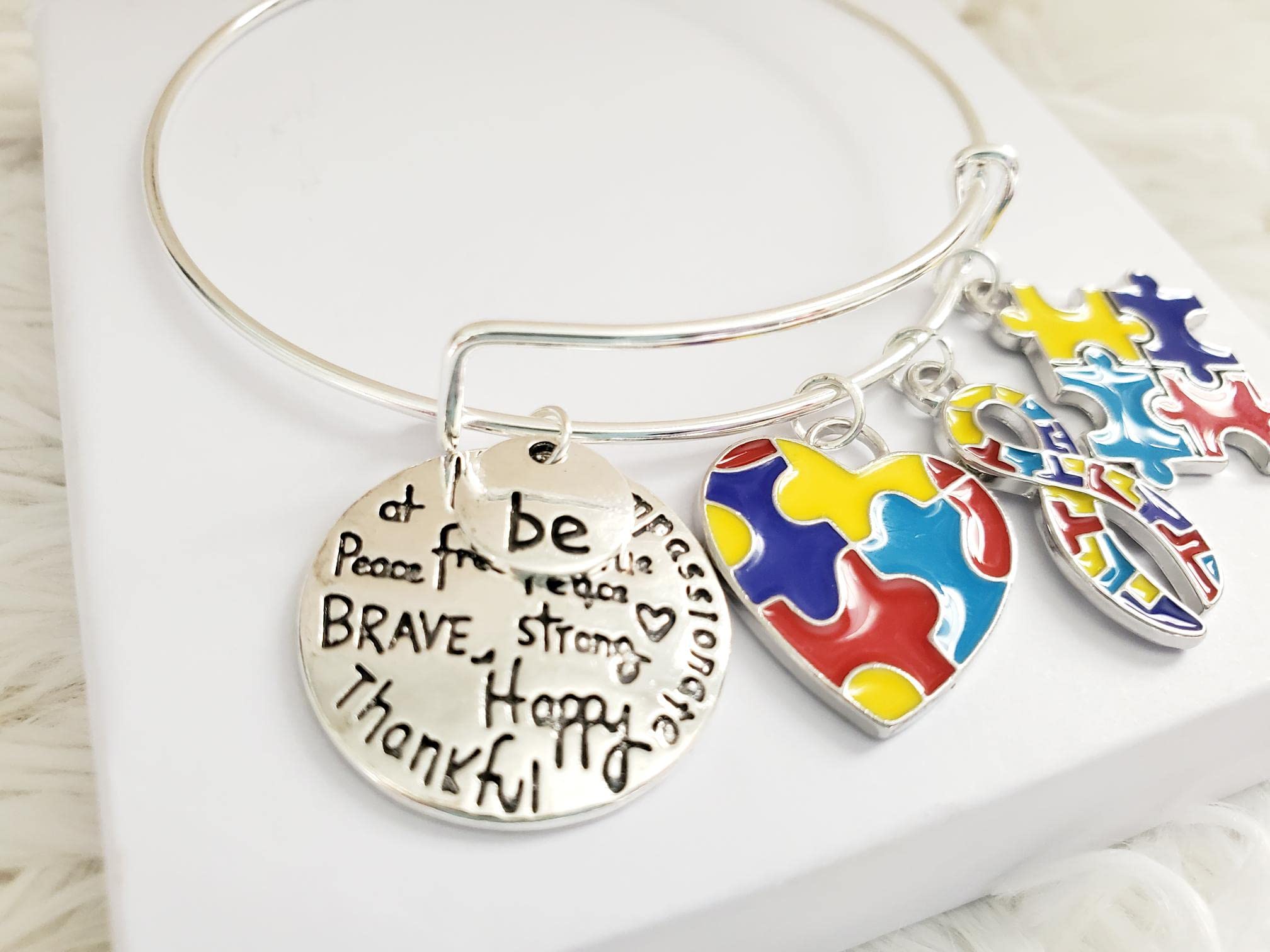 Autism Awareness Bracelet, Autism Acceptance, Different Not Less