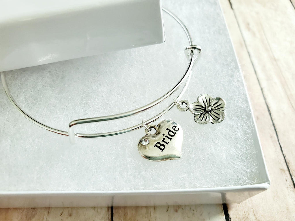 Bride Bracelet, Silver Wedding Jewelry, Bridal Shower Gift