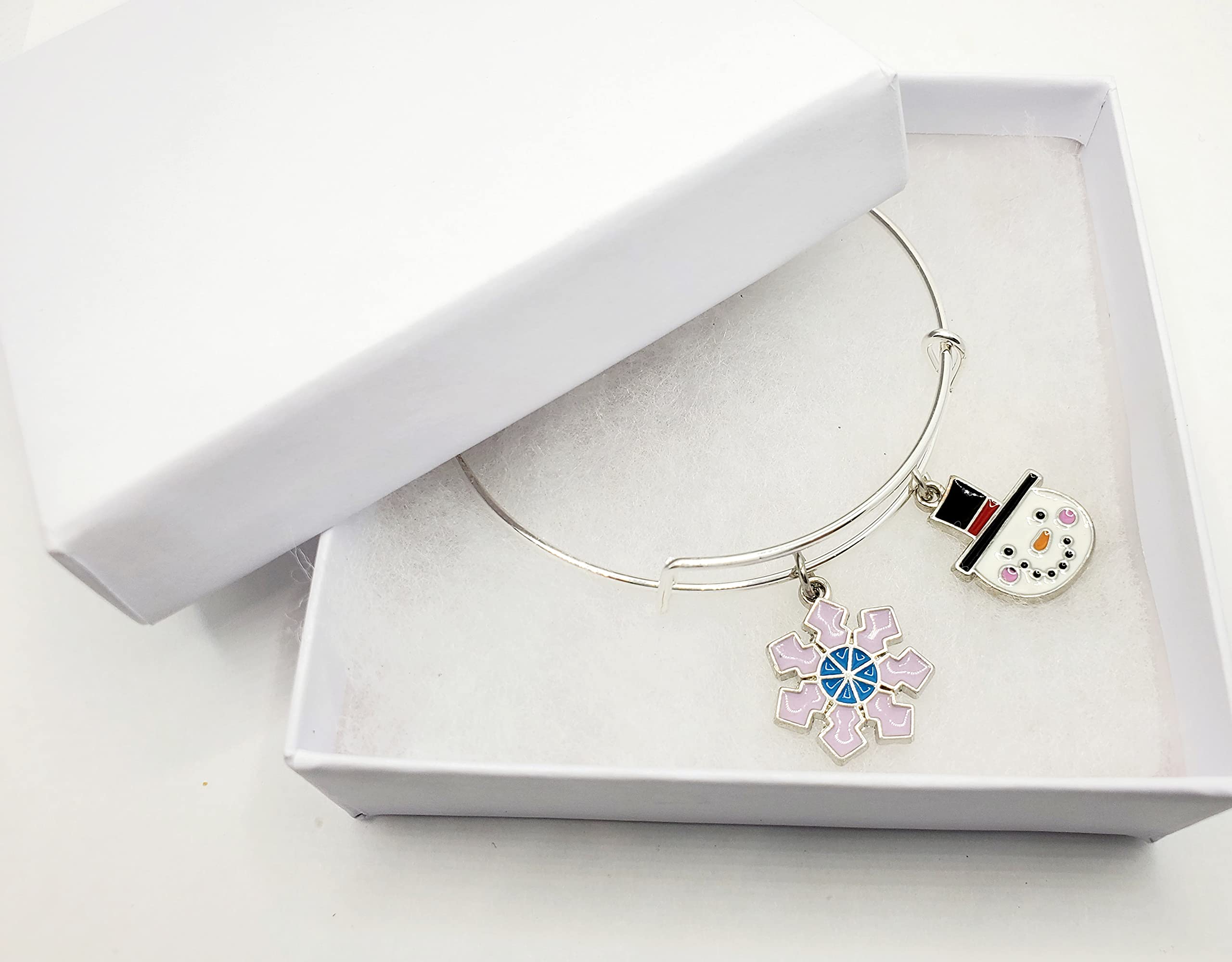 Snowman Charm Bracelet — Winter Snowflake Jewelry