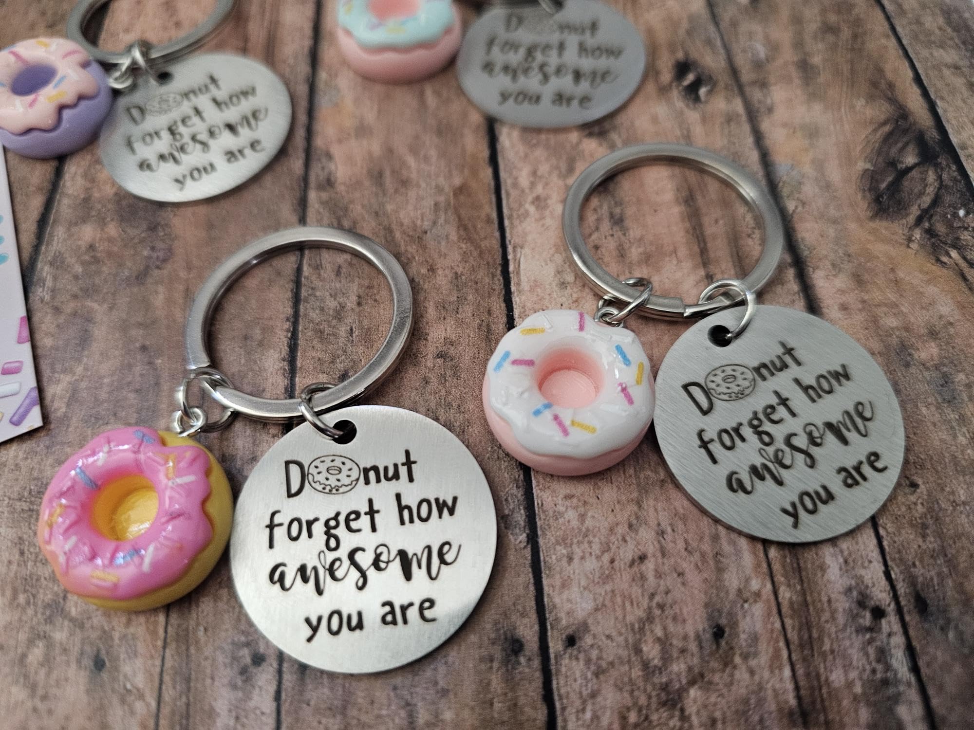 Donut Forget How Awesome You Are Keychain Gift Set, Motivational Appreciation Gift