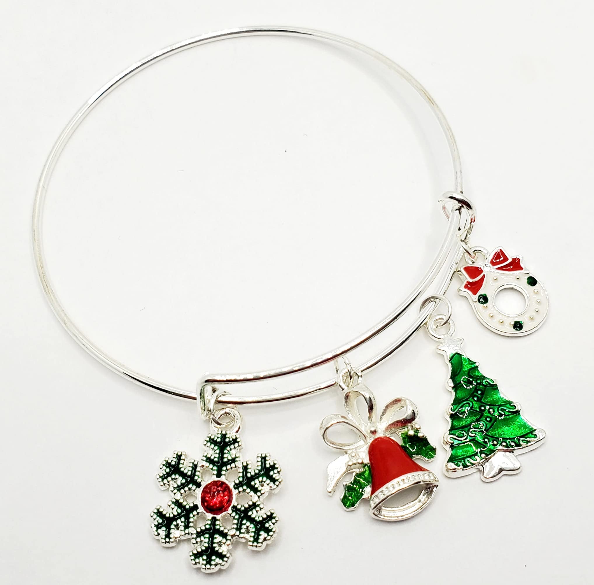 Christmas Charm Bracelet for Women | Silver Holiday Jewelry Gift