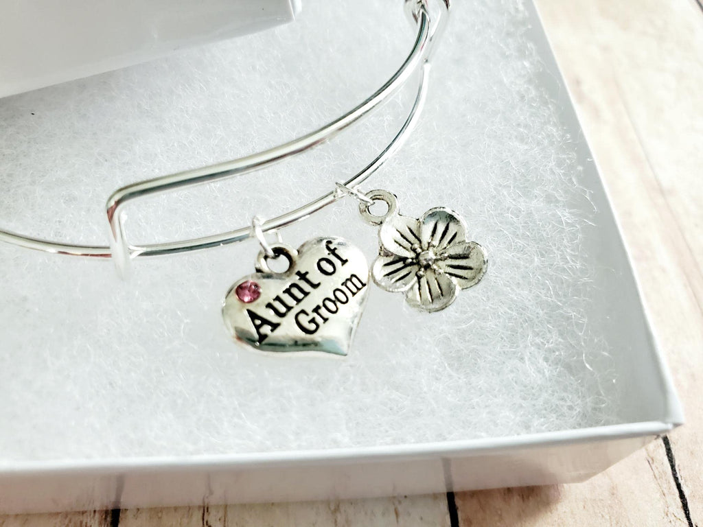 Aunt of the Groom Bracelet, Bridal Shower Gift, Wedding Jewelry