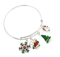 Christmas Charm Bracelet for Women | Silver Holiday Jewelry Gift