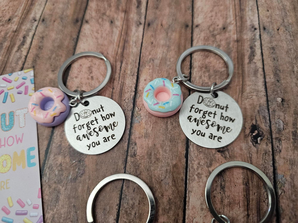 Donut Forget How Awesome You Are Keychain Gift Set, Motivational Appreciation Gift
