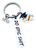 Class of 2026 Graduation Keychain, 'Do Epic Shit' Motivational Charm, Senior Gift