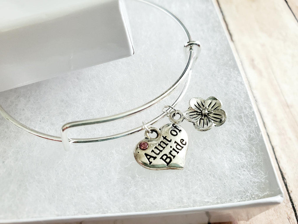 Aunt of the Bride Bracelet, Bridal Shower Gift, Wedding Jewelry