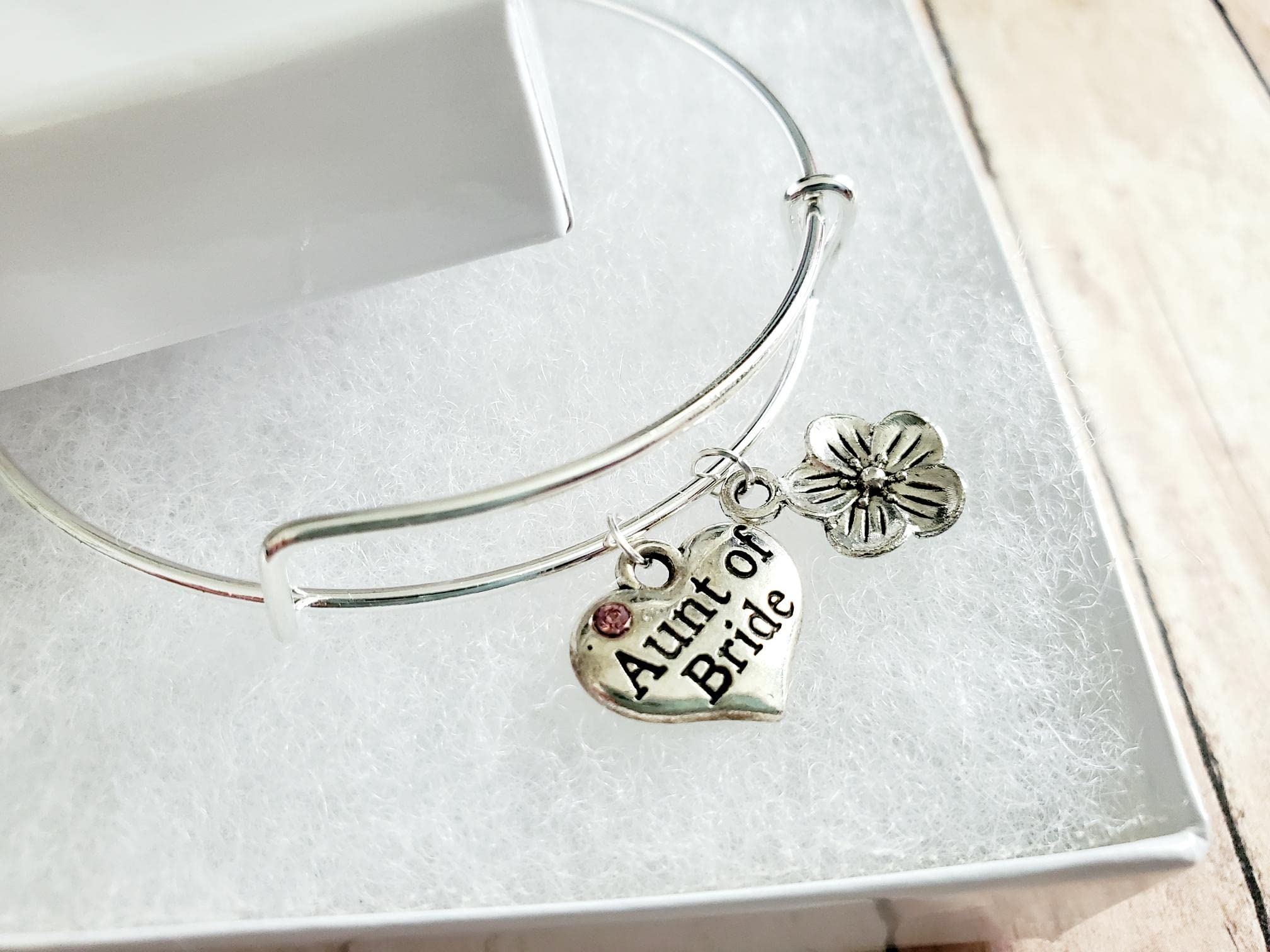 Aunt of the Bride Bracelet, Bridal Shower Gift, Wedding Jewelry