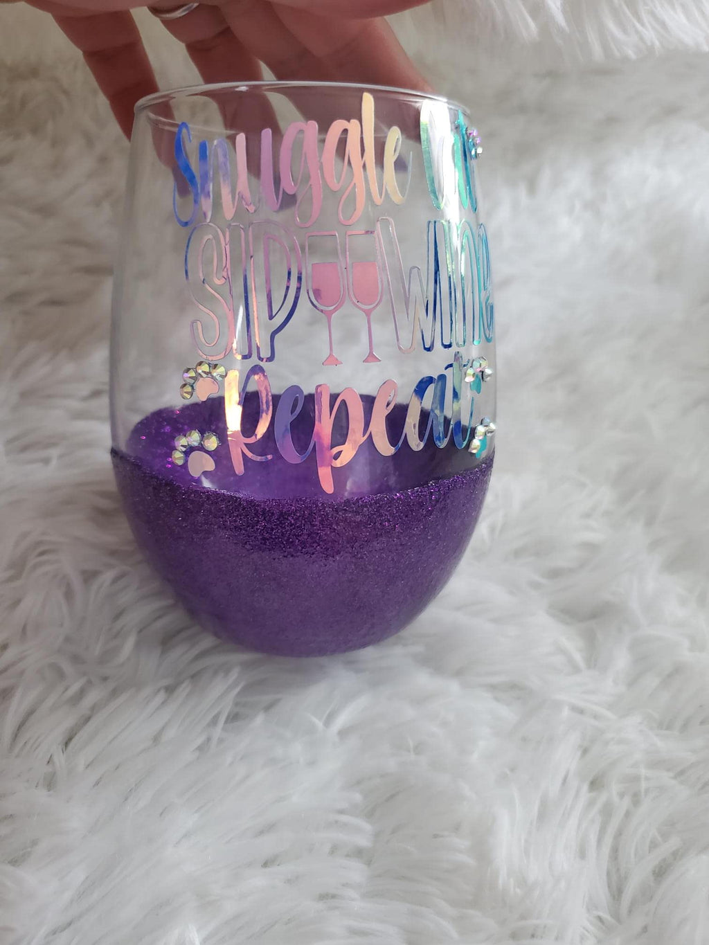 Cat Mom Wine Glass, Fur Mama Tumbler, Gifts for Pet Lovers