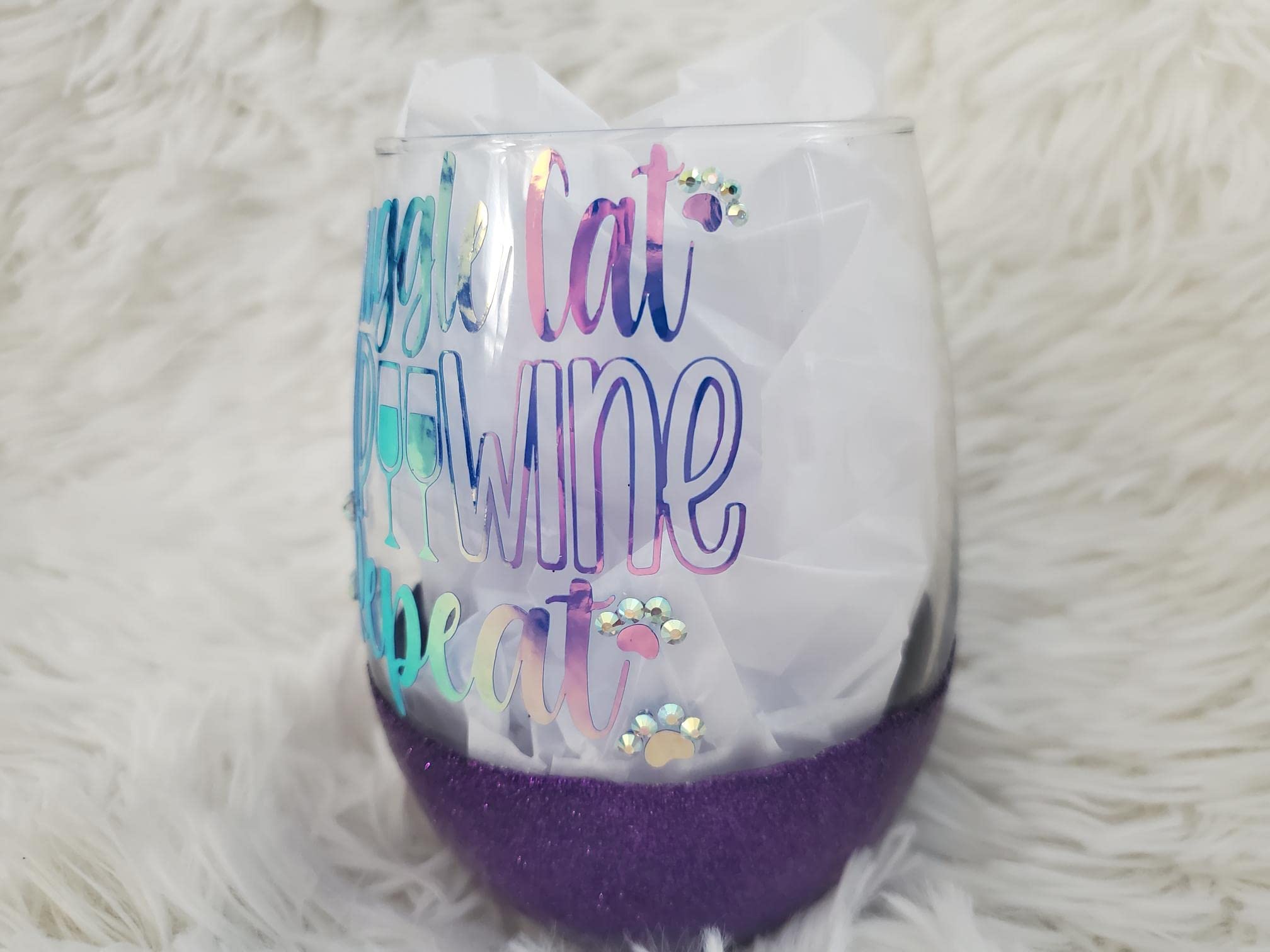 Cat Mom Wine Glass, Fur Mama Tumbler, Gifts for Pet Lovers