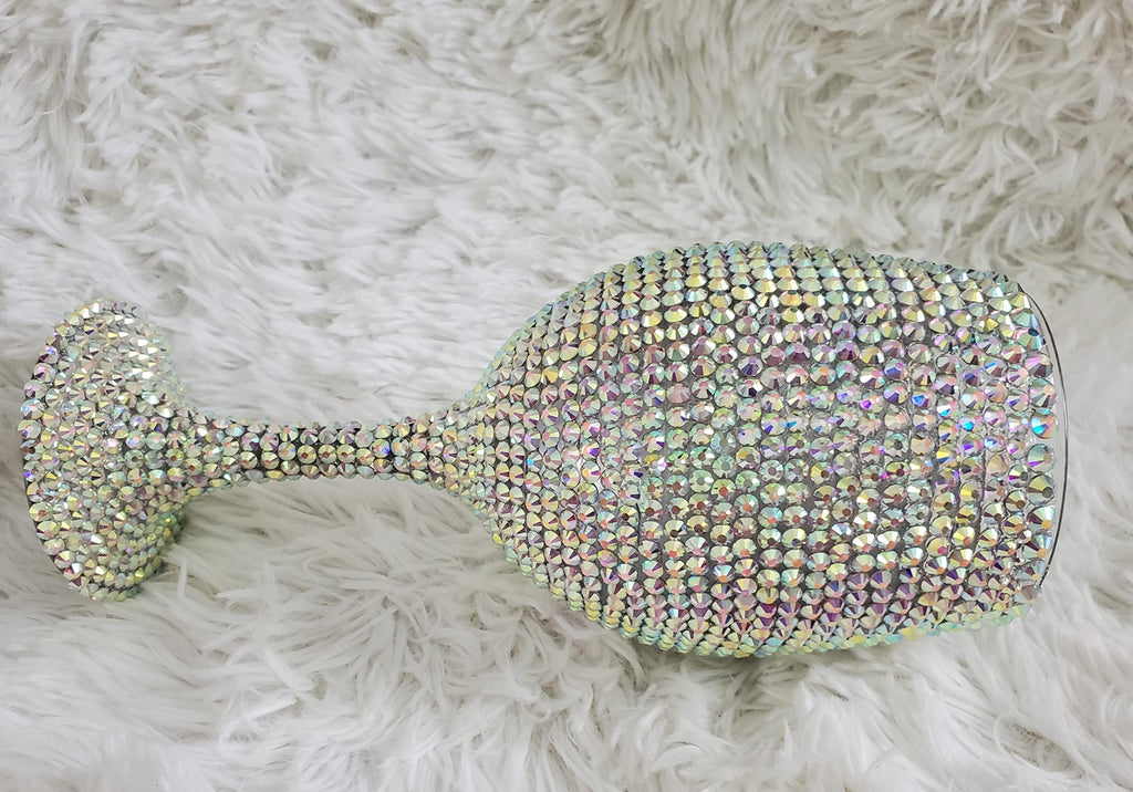 Bling Wine Glass, Bedazzled Drinking Cup, Rhinestone Tumbler, Blinged Out