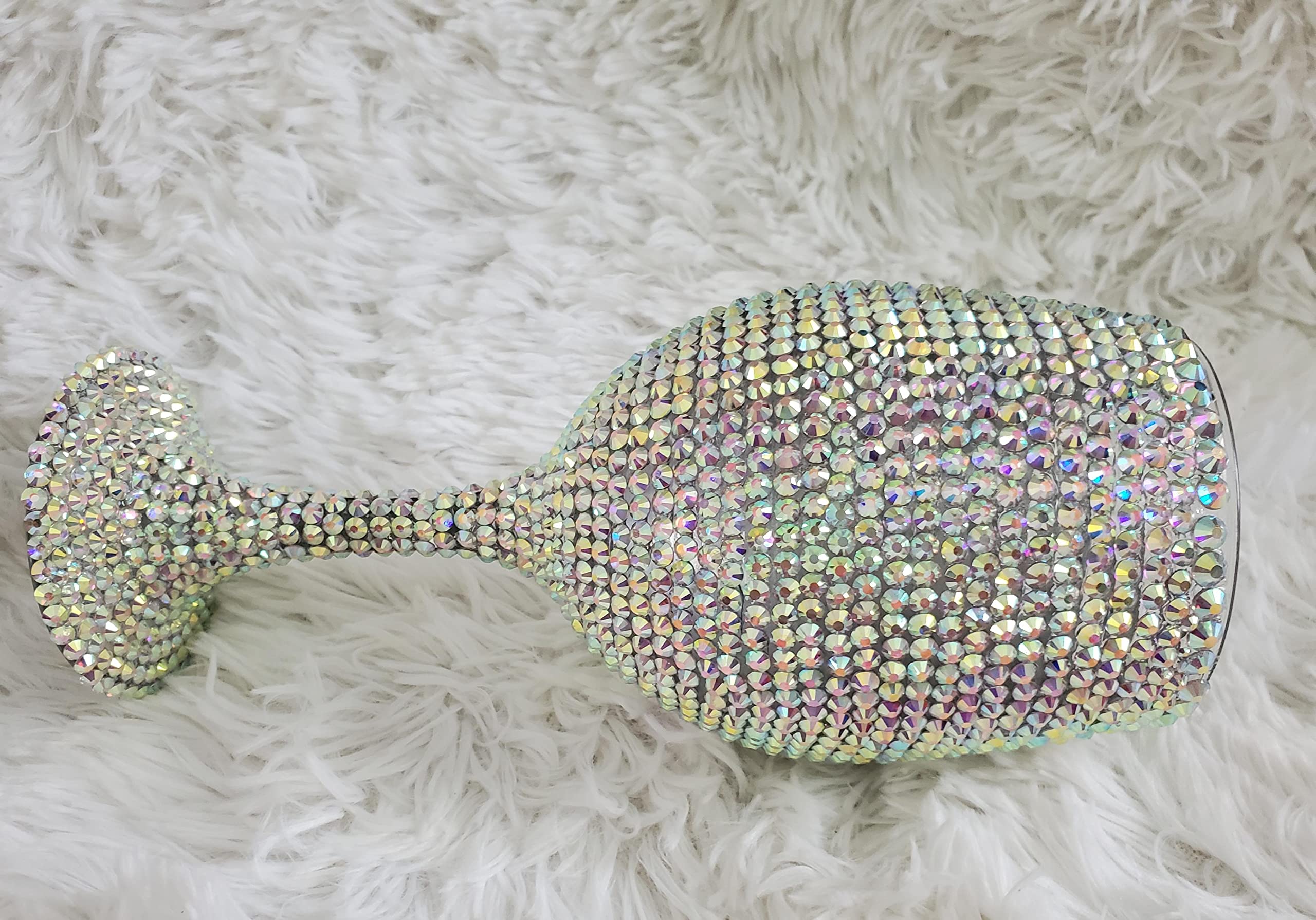 Bling Wine Glass, Bedazzled Drinking Cup, Rhinestone Tumbler, Blinged Out