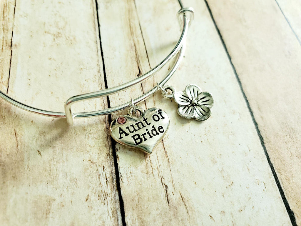 Aunt of the Bride Bracelet, Bridal Shower Gift, Wedding Jewelry