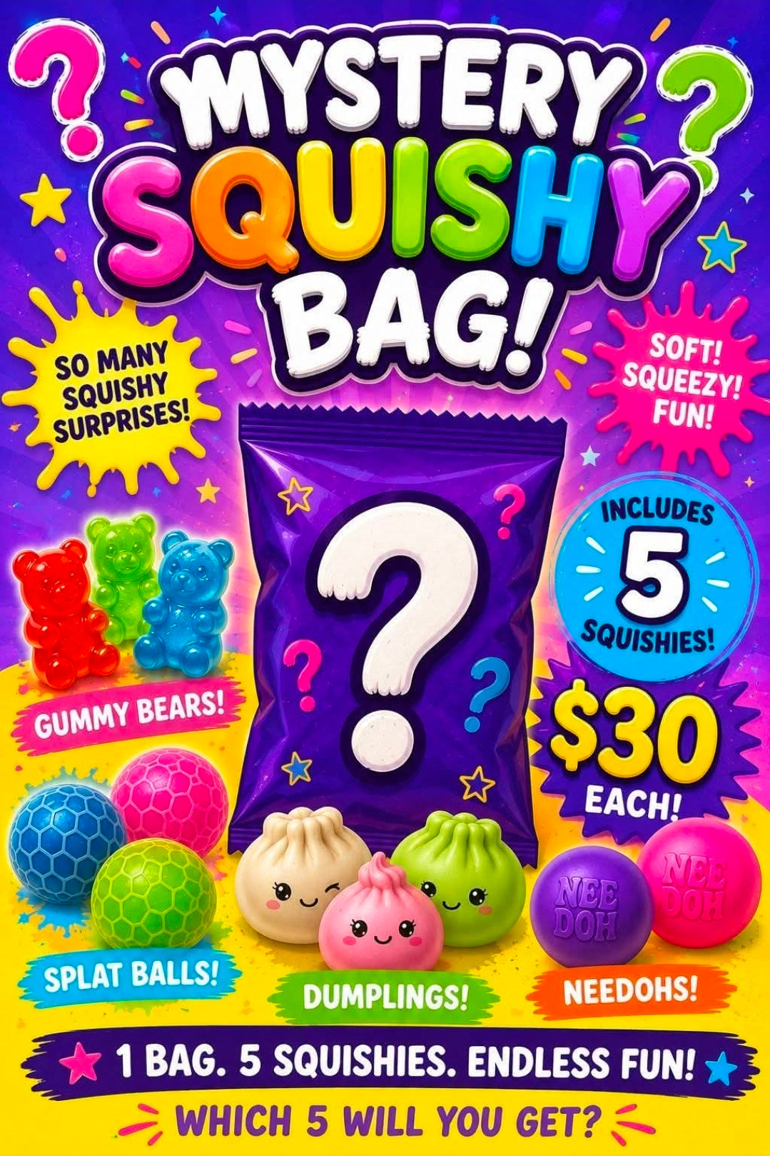Mystery Squishy Bag